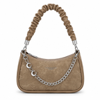 Black Ruched Shoulder Bag