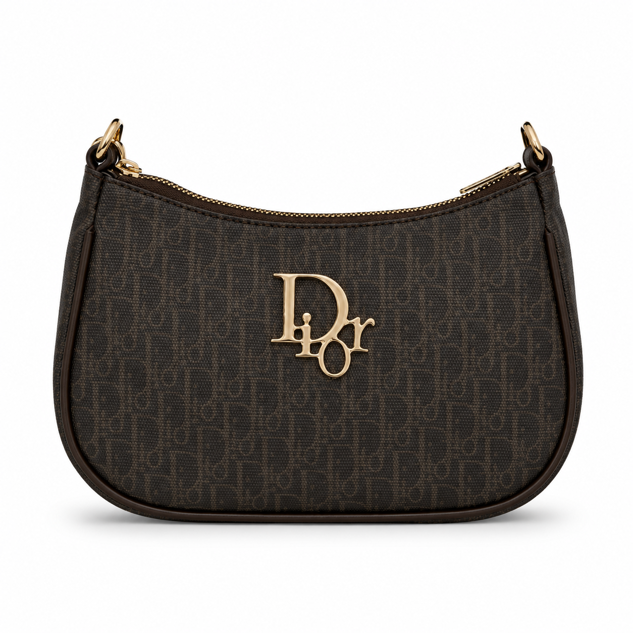 Christian Dior Brown Monogram Canvas shoulder Bag