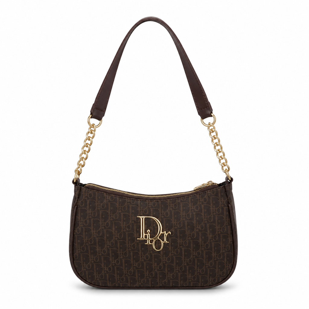 Christian Dior Brown Monogram Canvas shoulder Bag