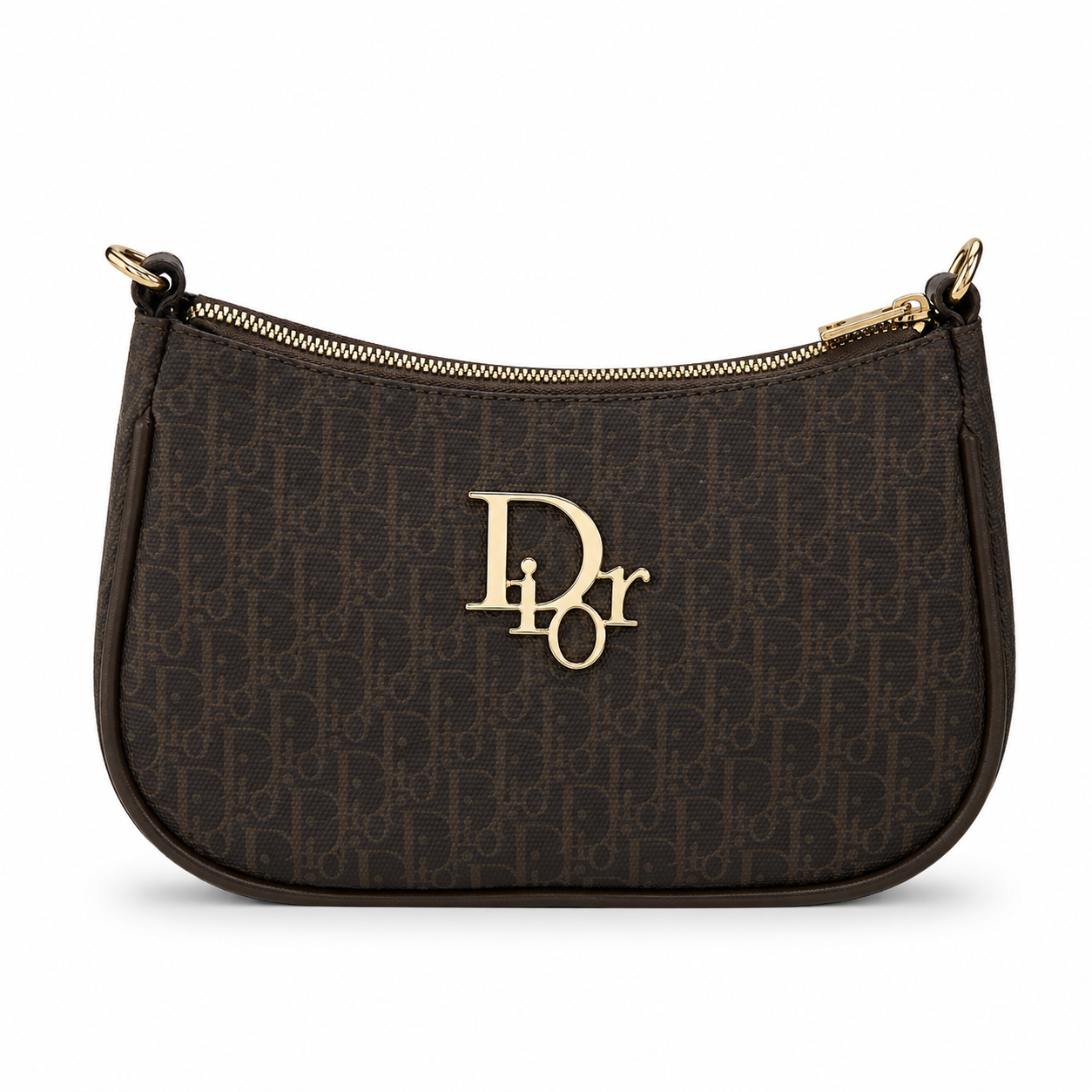 Christian Dior Brown Monogram Canvas shoulder Bag