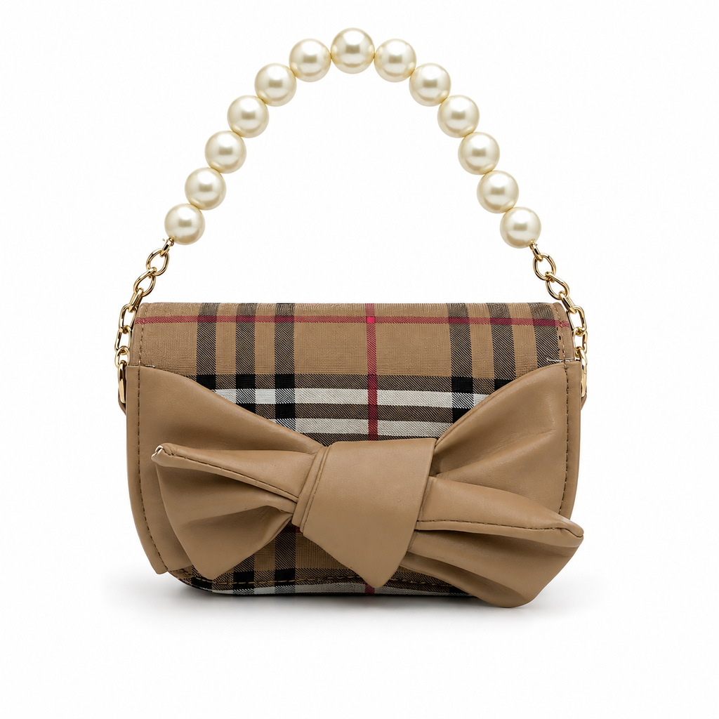 Burberry Haymarket Check Bow Tie Shoulder Bag