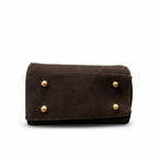 Cognac Suede Mini Bag | Compact & Elegant