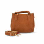 Cognac Suede Mini Bag | Compact & Elegant