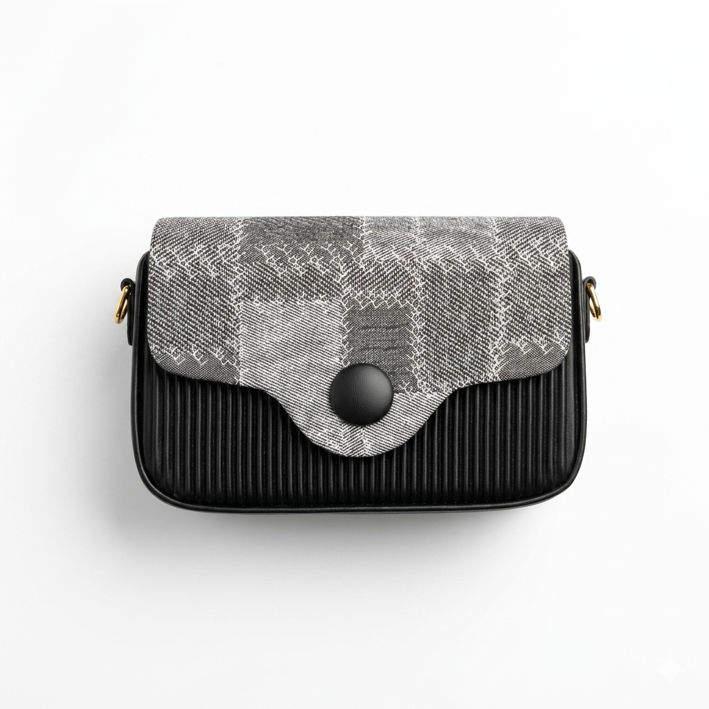 Luxury Button Flap Crossbody Bag