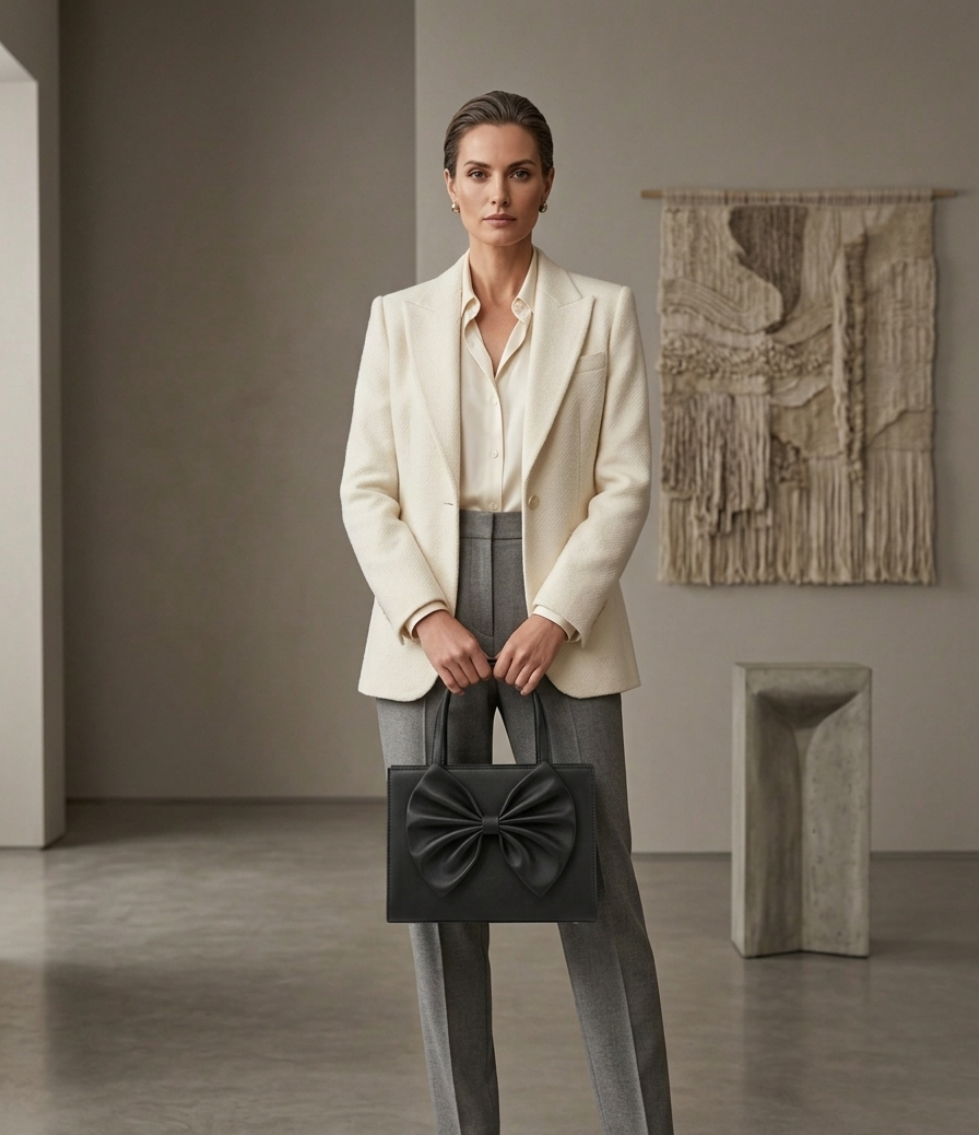 Gloss Bow Handbag – Statement Elegance