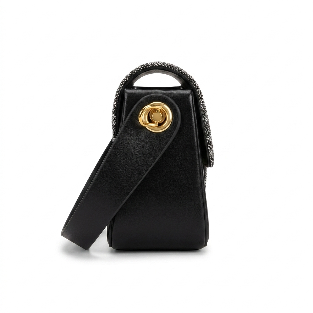 Luxury Button Flap Crossbody Bag