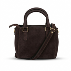 Cognac Suede Mini Bag | Compact & Elegant