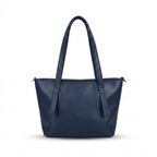 Blue Quilted Tote Bag – 3-Piece Set
