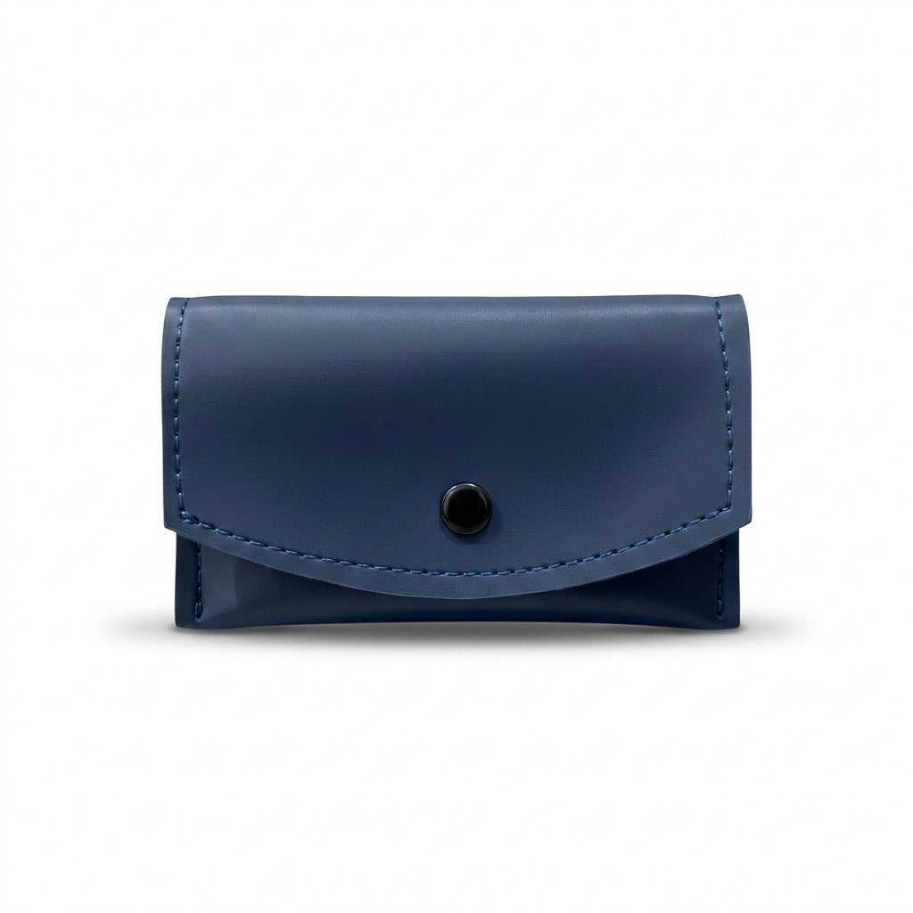 Blue Quilted Tote Bag – 3-Piece Set
