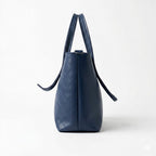Blue Quilted Tote Bag – 3-Piece Set