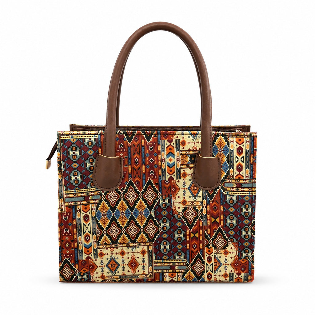 Ethnic Print Canvas Bag
